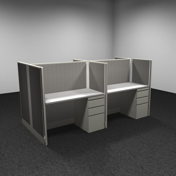4-Person Webb Desk Pod, 4' x 2', 53" Panels