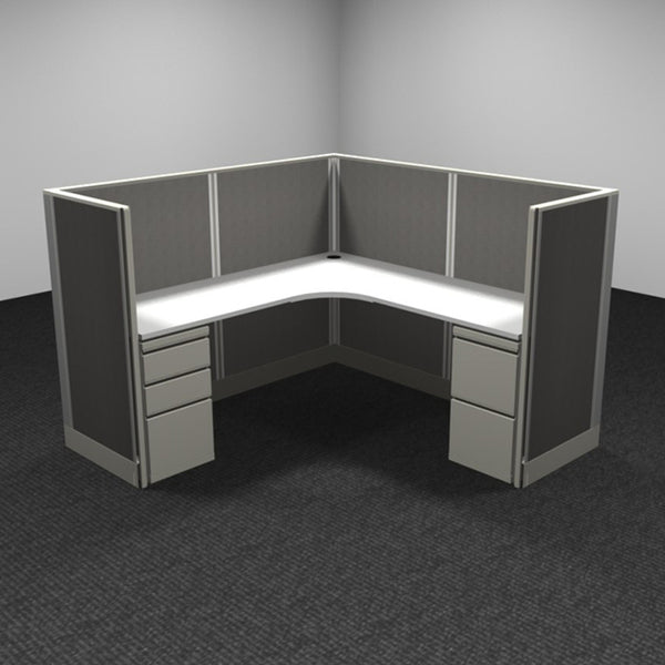 1-Person Webb Cubicle, 6' x 6', 53" Panels