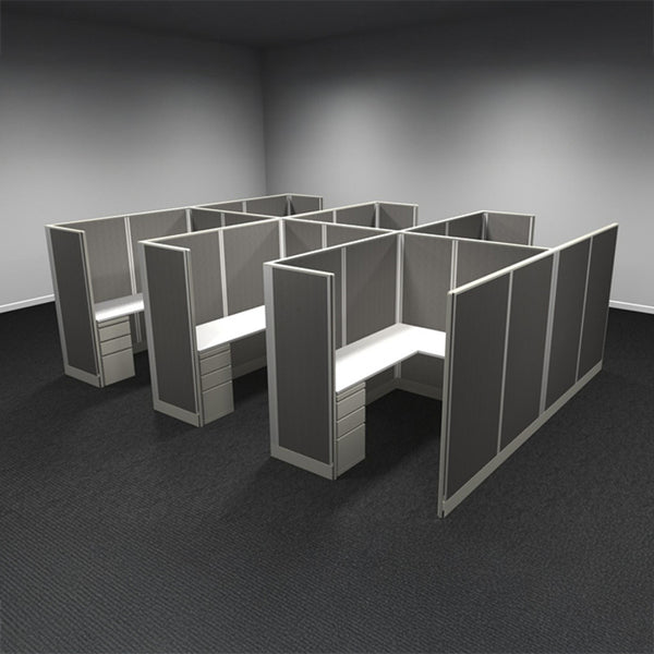 6-Person Webb Cubicles, 5' x 6', 67" Tall Panels