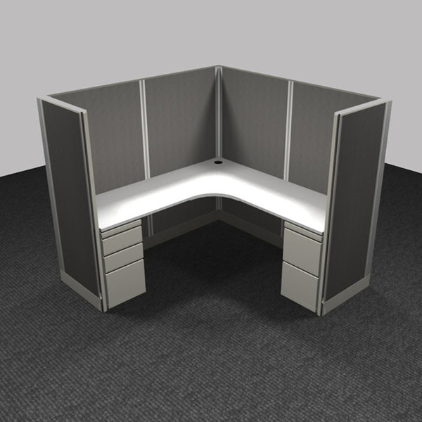 1-Person Webb Cubicle, 6' x 6', 67" Tall Panels