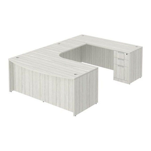 Classic Laminate Bowfront U-Station with Front Inner Curve