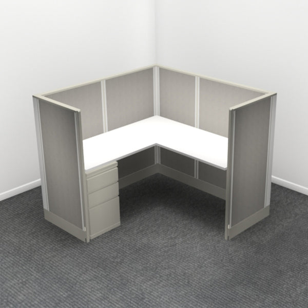 1-Person Webb Cubicle, 5' x 5', 53" Panels