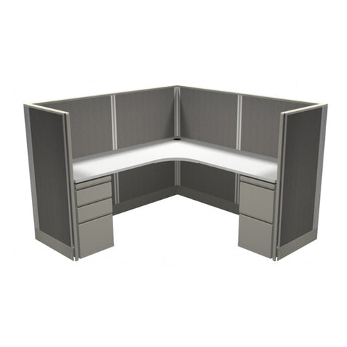 1-Person Webb Cubicle, 6' x 6', 53" Panels layout