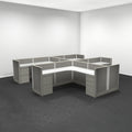 4-Person Webb Cubicles, 6' x 6', 39" Low Panels layout
