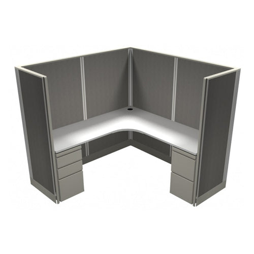 1-Person Webb Cubicle, 6' x 6', 67" Tall Panels layout