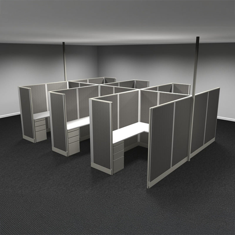 6-Person Webb Cubicles, 5' x 6', 67" Tall Panels, with power