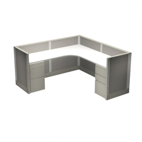 1-Person Webb Cubicle, 6' x 6', 39" Low Panels layout