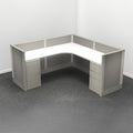 1-Person Webb Cubicle, 6' x 6', 39" Low Panels layout