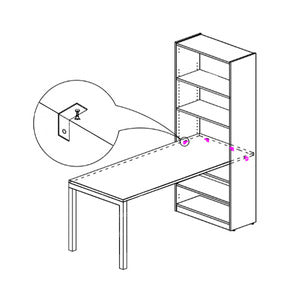 Signature Bookcase Desk Kit Brackets