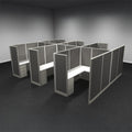 6-Person Webb Cubicles, 5' x 6', 67" Tall Panels layout
