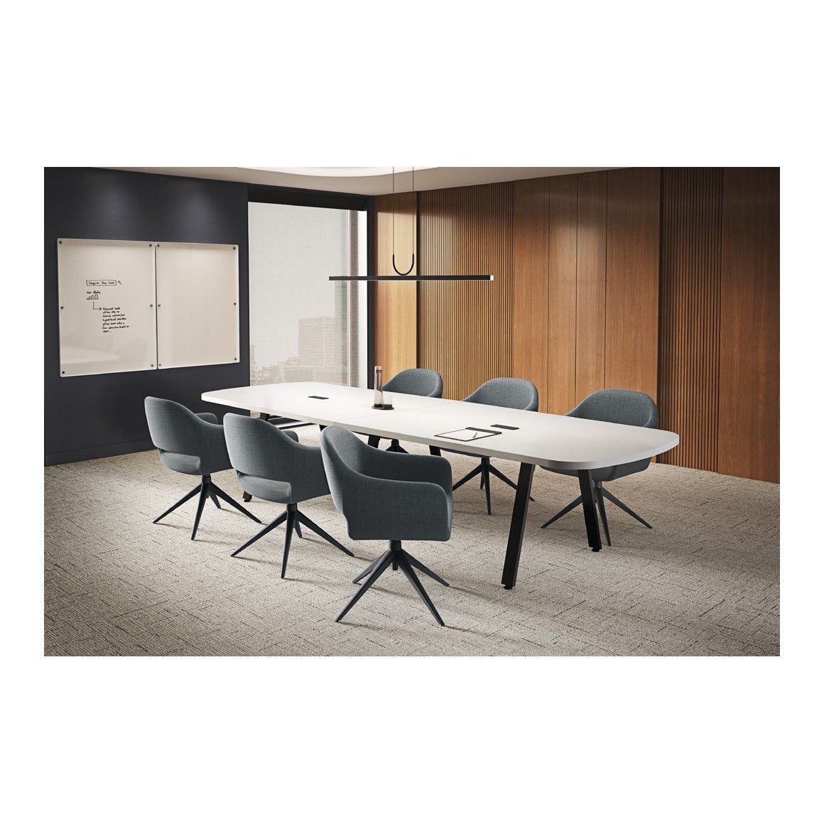 Arena Conference Table with Metal VA Legs