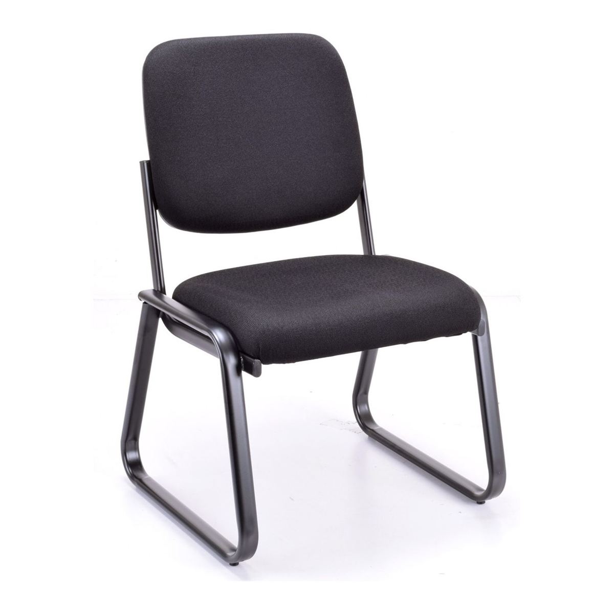Ashton Vinyl Armless Guest Chair with Sled Base