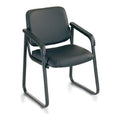 Ashton Vinyl Guest Chair with Arms and Sled Base