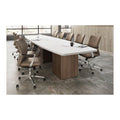 Boat Shape Conference Table with Cube Base