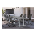 Boat Shape Conference Table with Palmer Base
