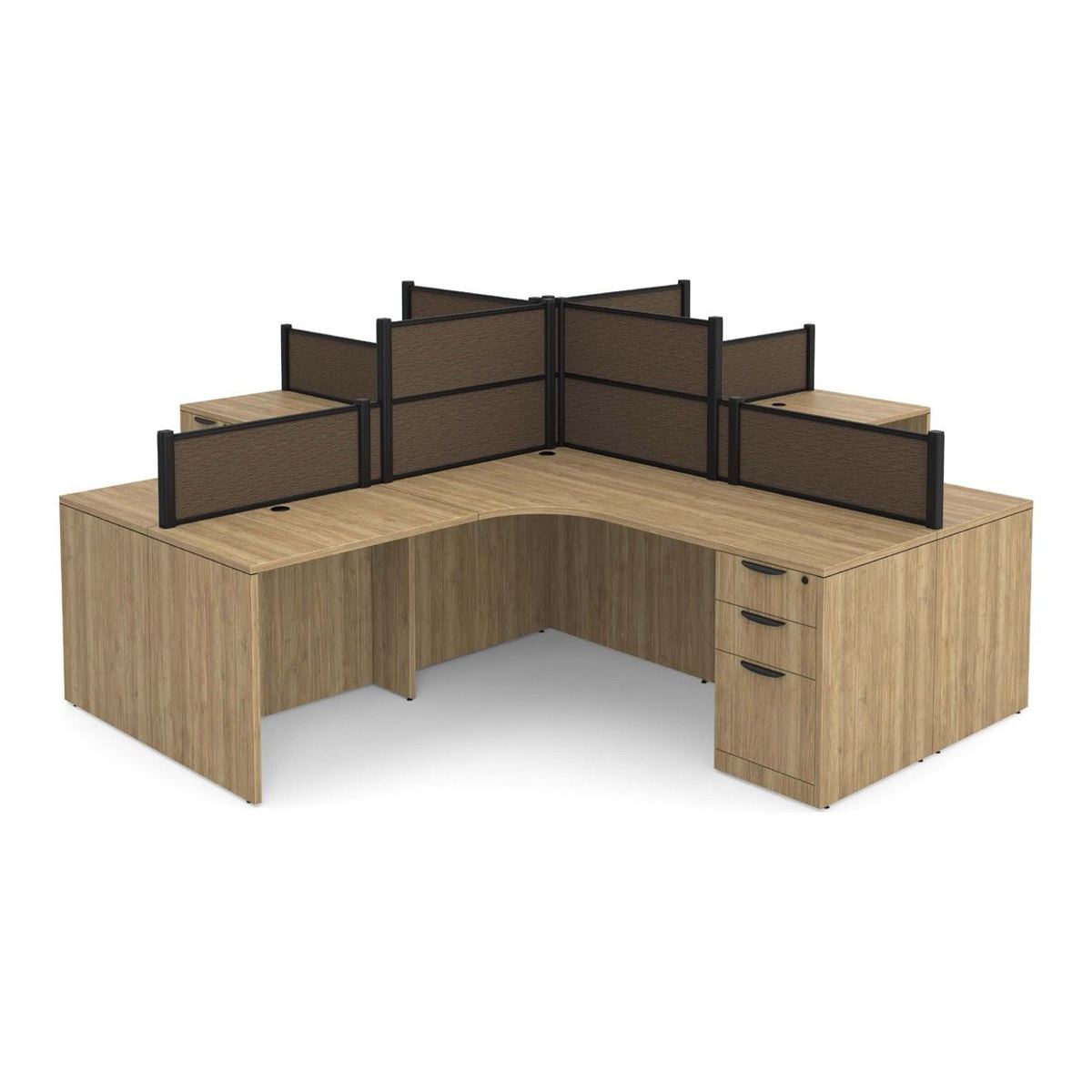 Borders Fabric Desk Panel, Silver Frame