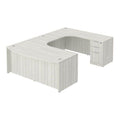 Classic Laminate Bowfront U-Station with Front and Back Inner Curves