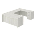 Classic Laminate Bowfront U-Station with Front Inner Curve