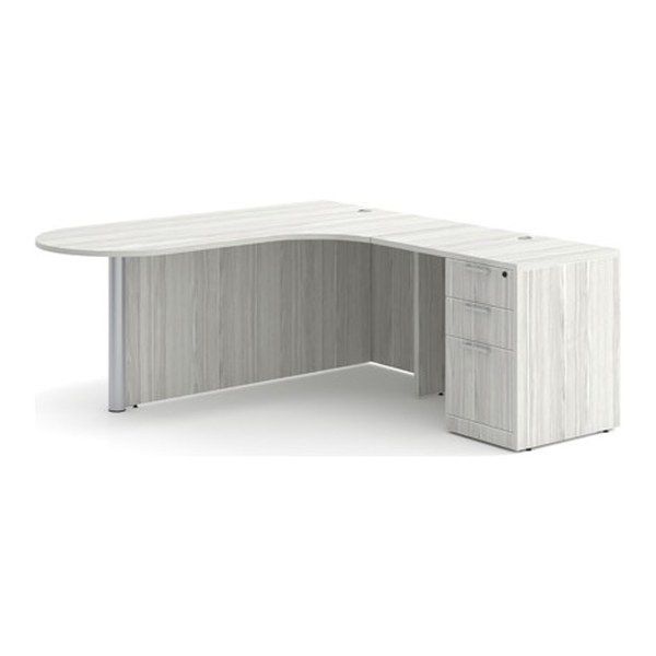 Classic Laminate Bullet L-Desk with Inner Curve