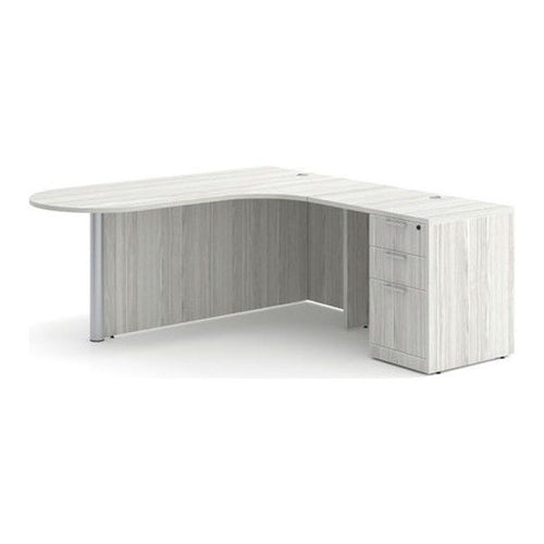 Classic Laminate Bullet L-Desk with Inner Curve