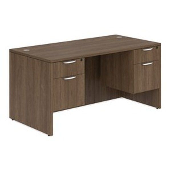 Classic Laminate Desk with Two Hanging Pedestals