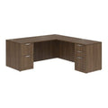 Classic Laminate L-Desk with Two Full Pedestals