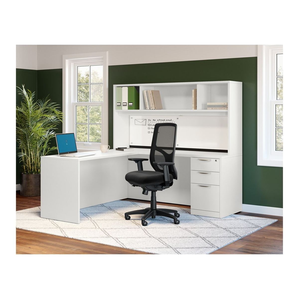 Classic Laminate L-Shape Desk Kit, 72" x 66"