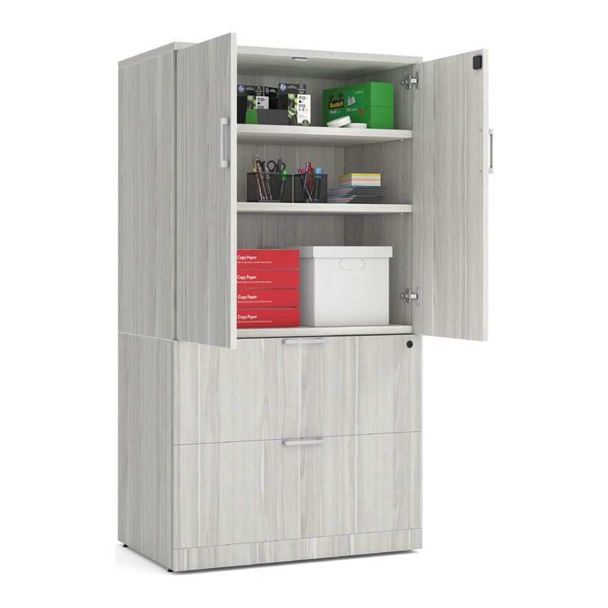 Classic Laminate Lateral File with Storage Cabinet