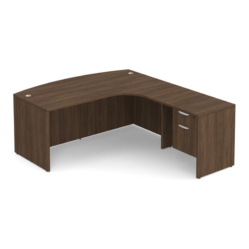 Classic Laminate Radius L-Shape Desk Kit, 71" x 78"