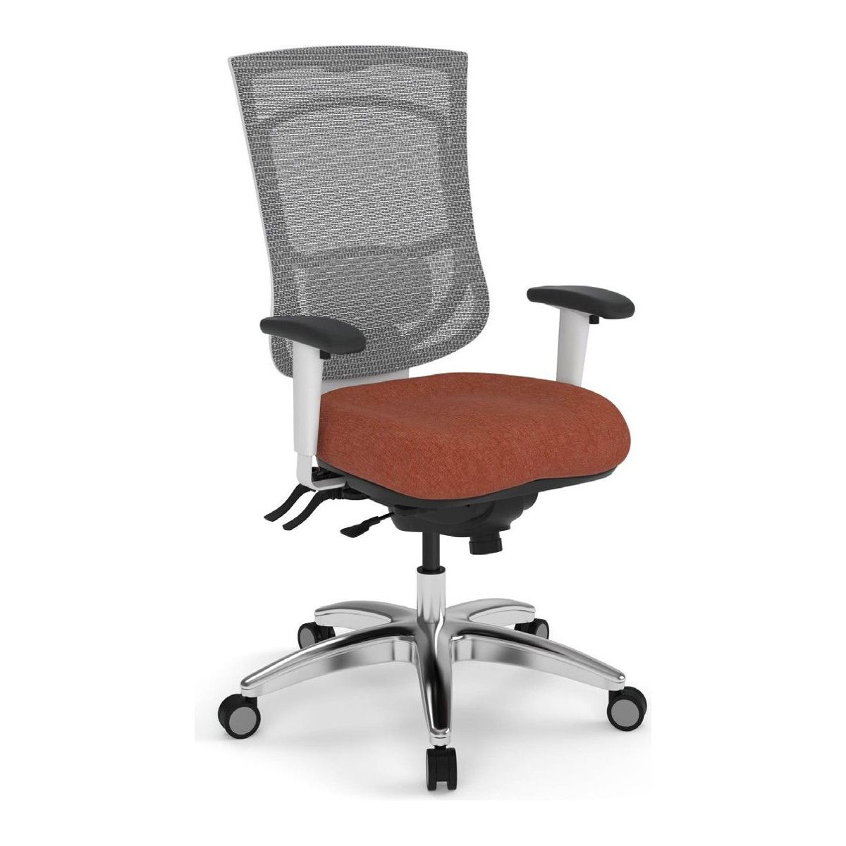 CoolMesh Pro Multi-Function High Back Chair with White Frame