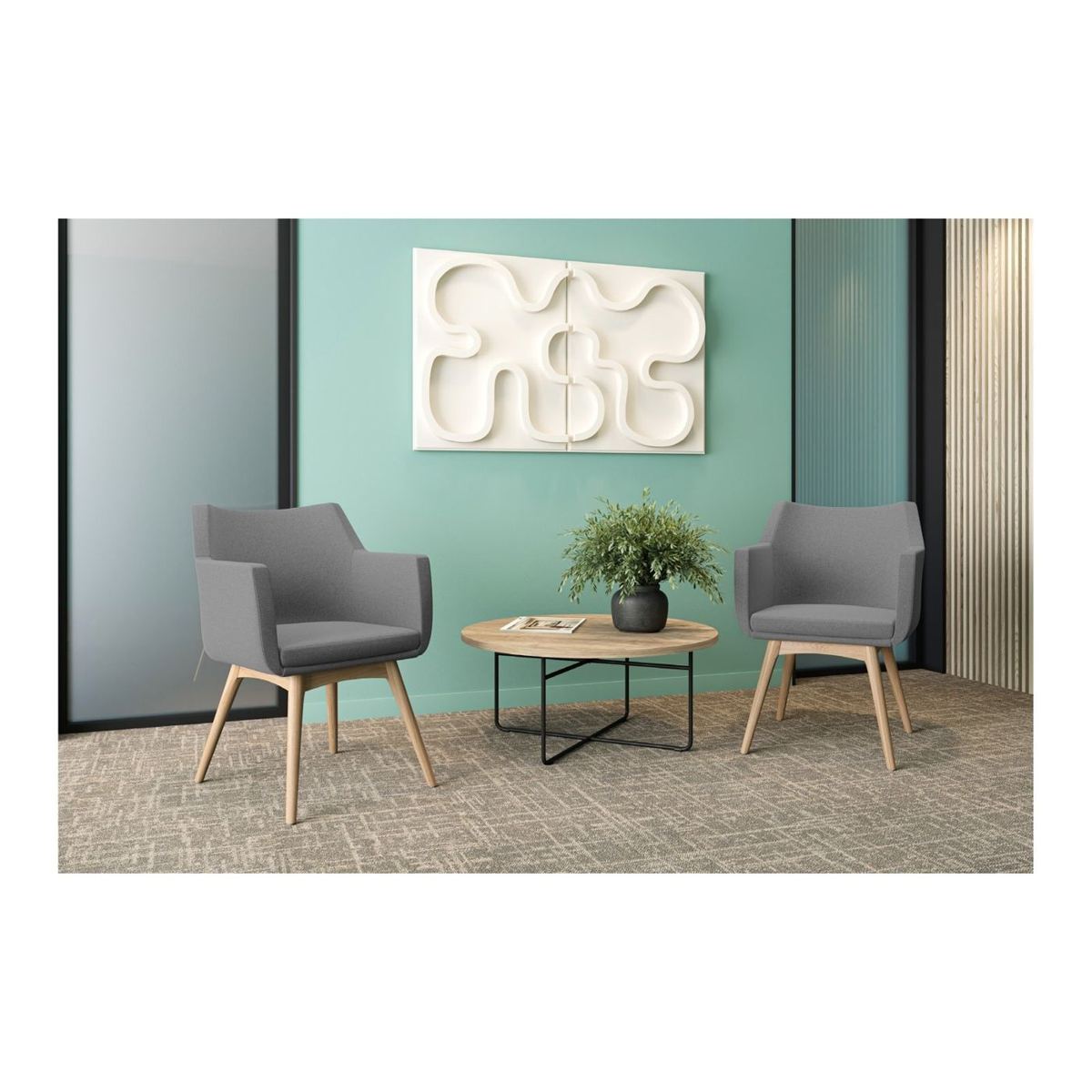 Konfurb Hady Mid Back Guest Chair