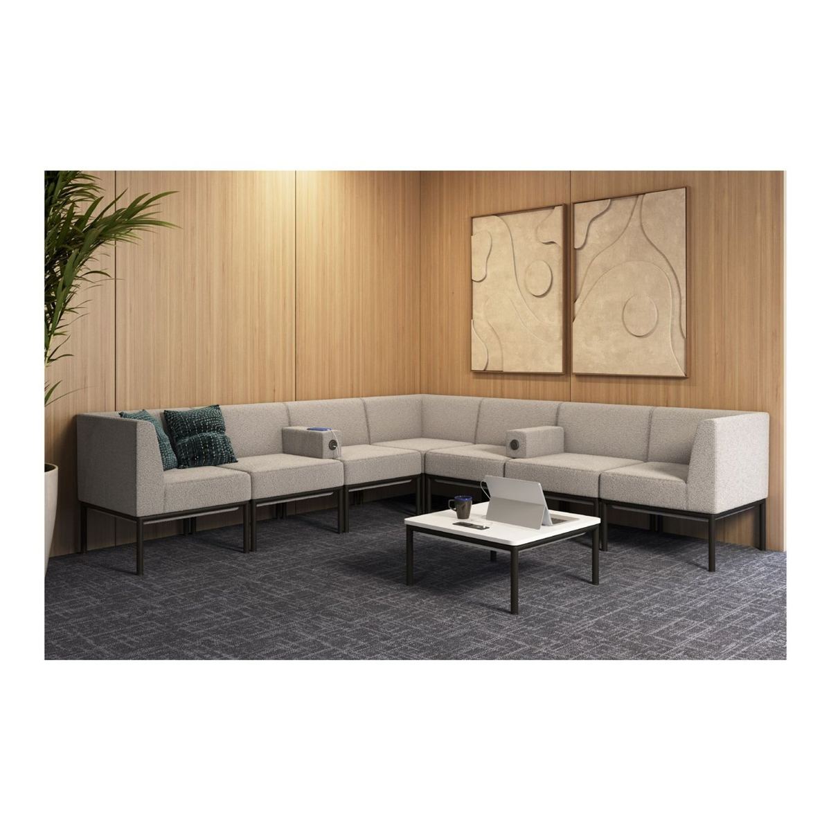 Konfurb Konnect Center Upholstered Power Module
