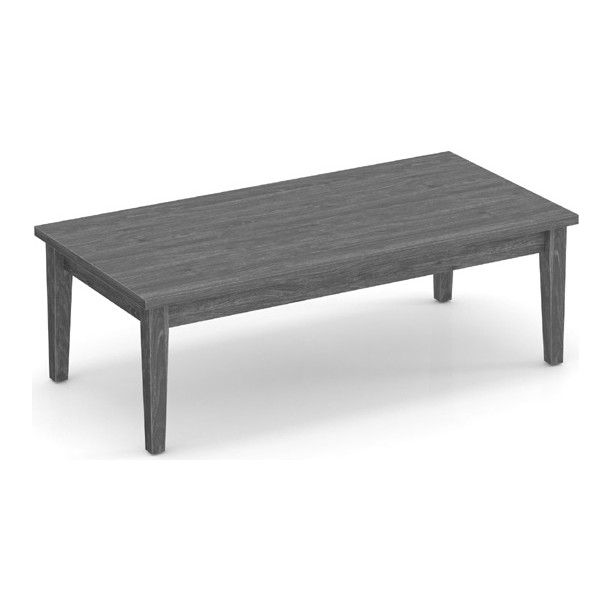 Laminate Top Coffee Table with Solid Wood Base