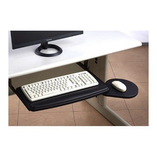 Pull-Out Keyboard Tray with Reversible Mouse Surface