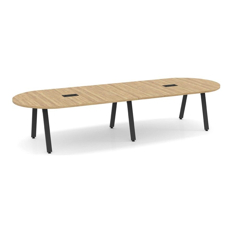 Racetrack Conference Table with Metal VA Legs