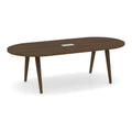 Racetrack Conference Table with Wood VA Legs