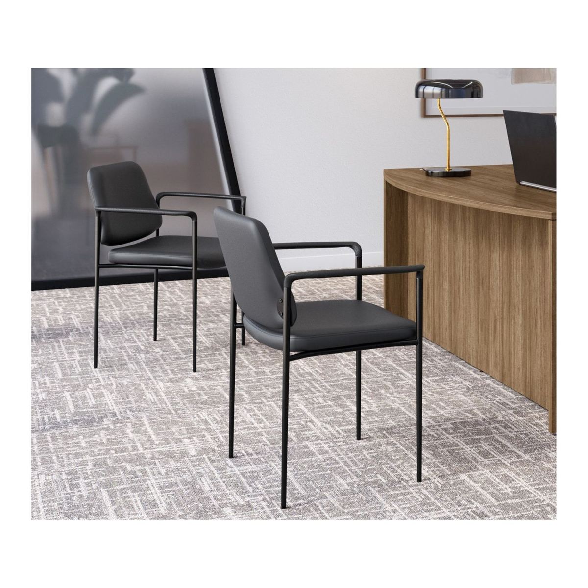 Reed Stacking Guest Chair with Arms