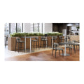 Round Brushed Metal Table Base